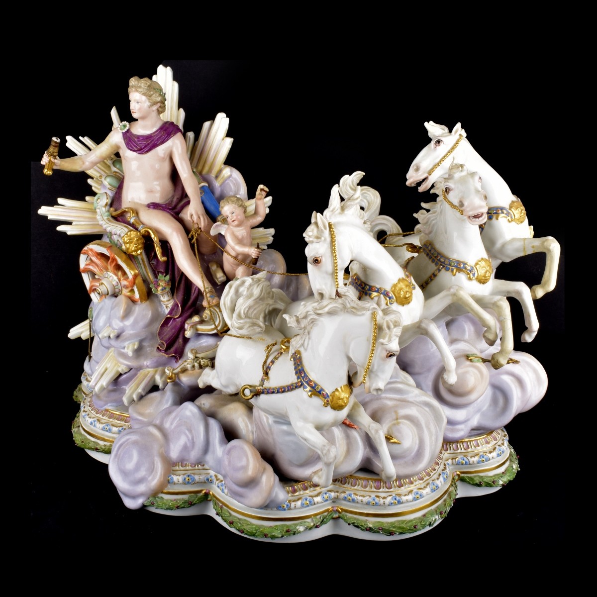 19th C. Meissen Chariot Group