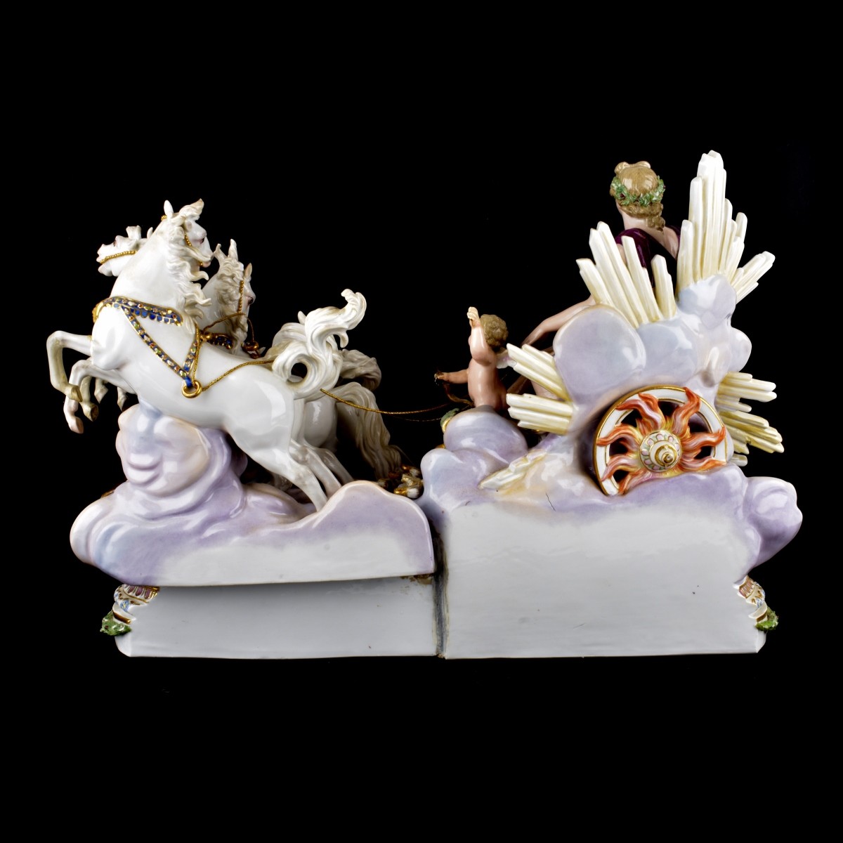 19th C. Meissen Chariot Group