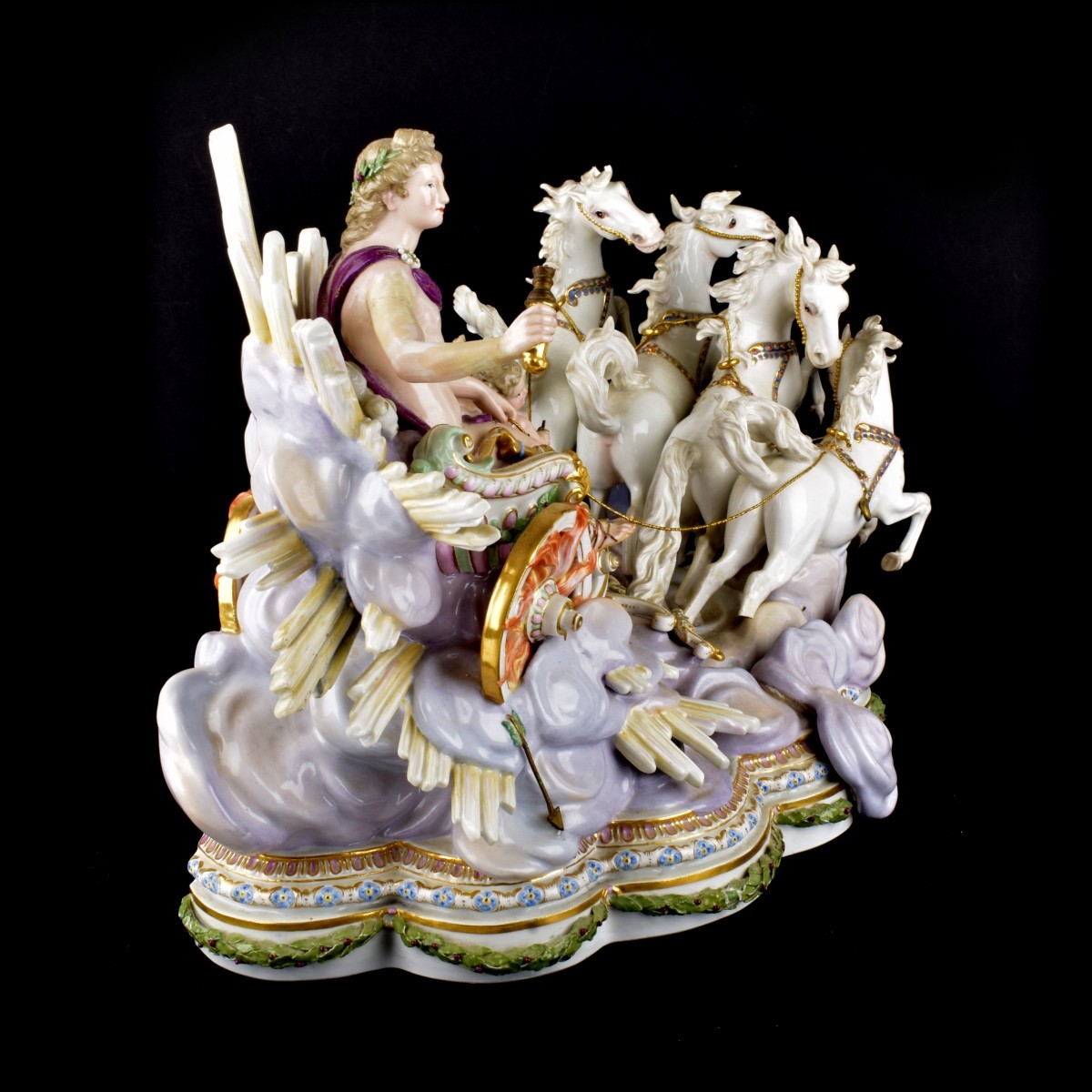 19th C. Meissen Chariot Group