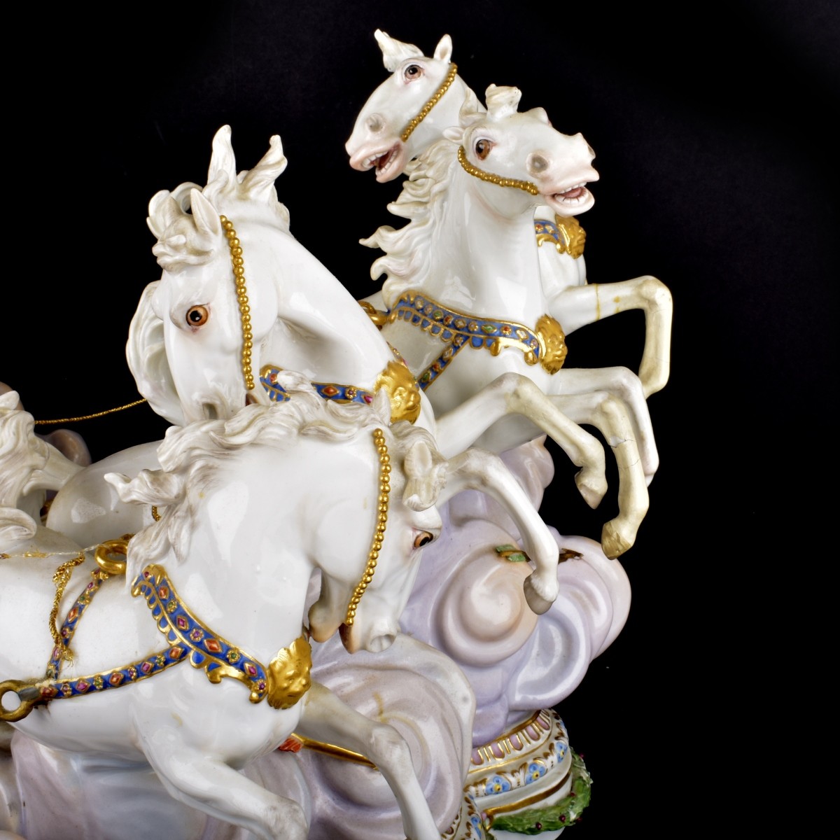 19th C. Meissen Chariot Group