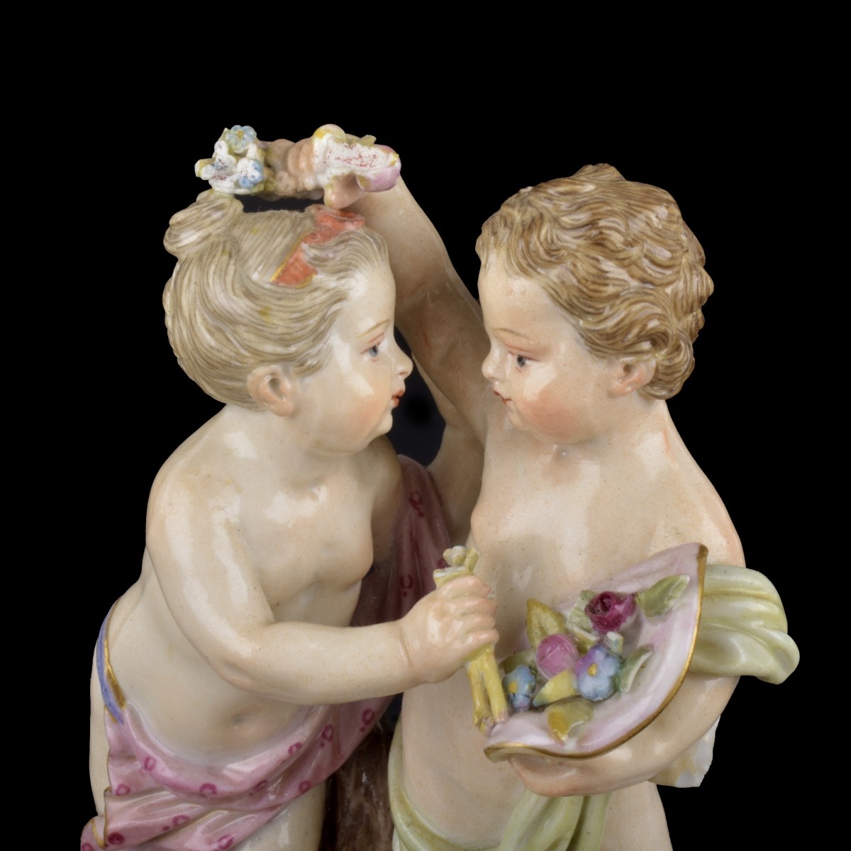 19th C. Meissen Putti Couple