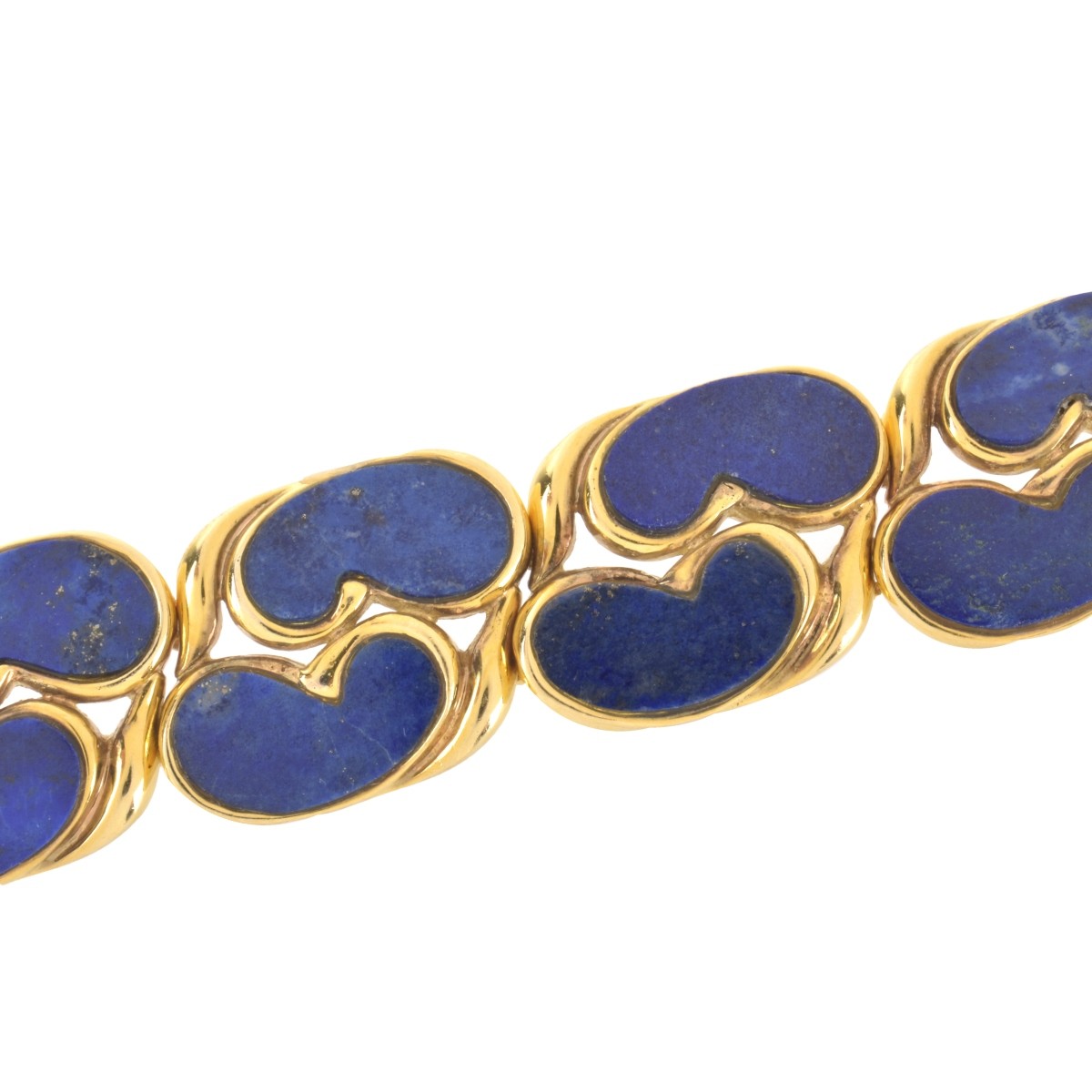 Lapis and 18K Link Bracelet