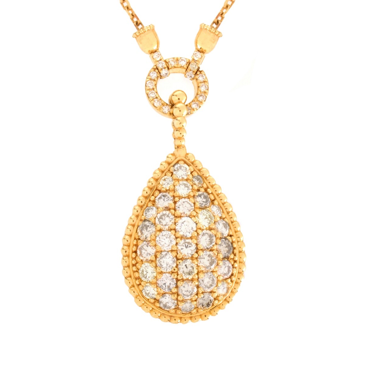 Diamond and 14K Pendant Necklace