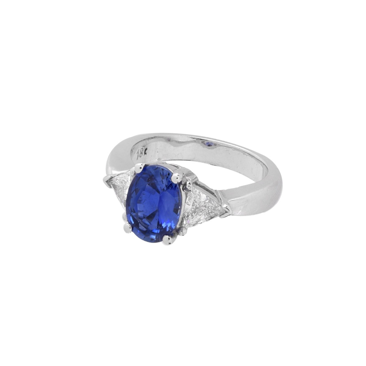 Sapphire, Diamond and 18K Ring