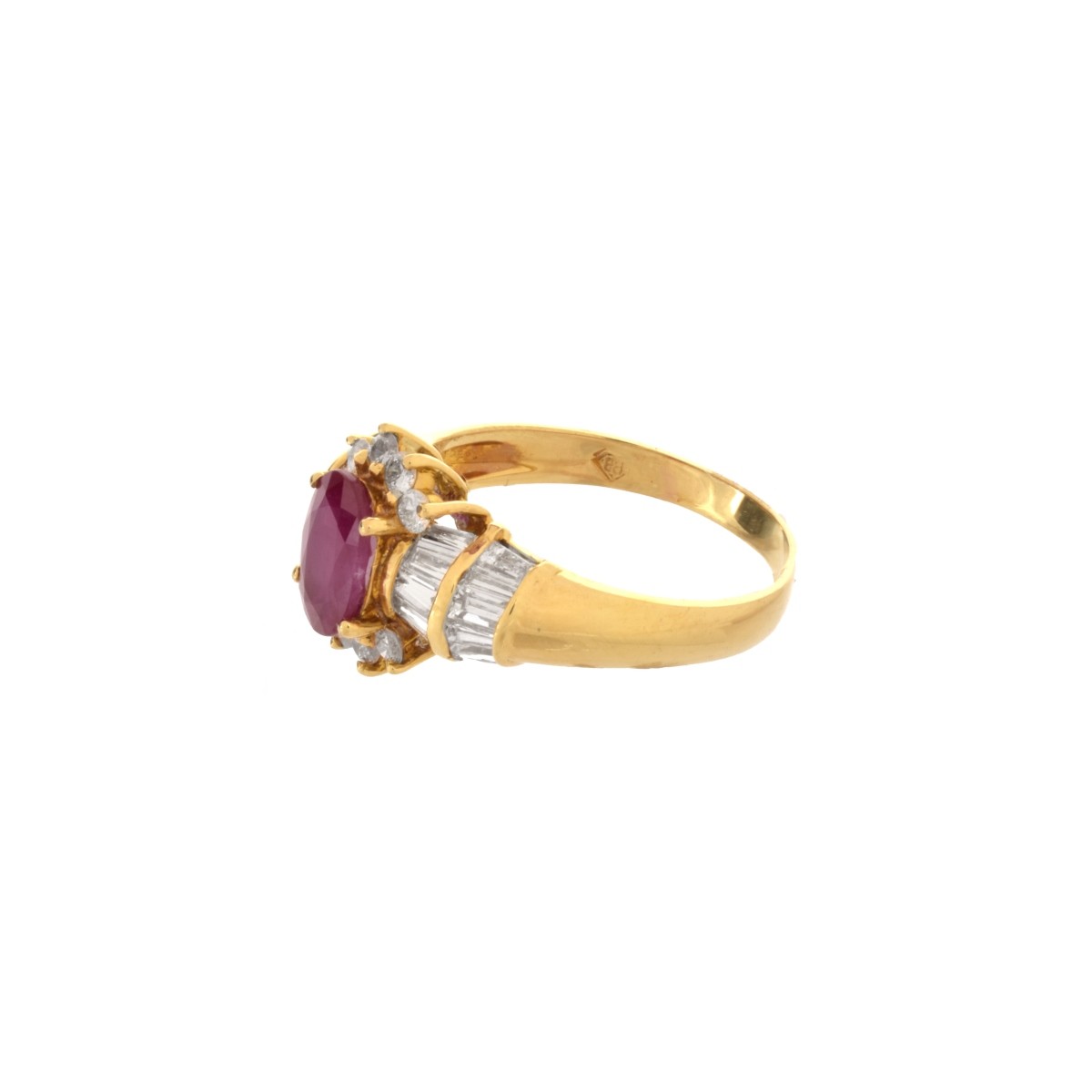 Ruby, Diamond and 14K Ring