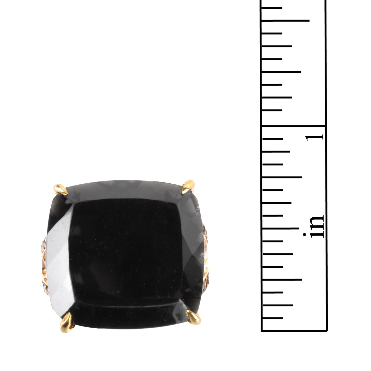 Onyx, Diamond and 18K Ring