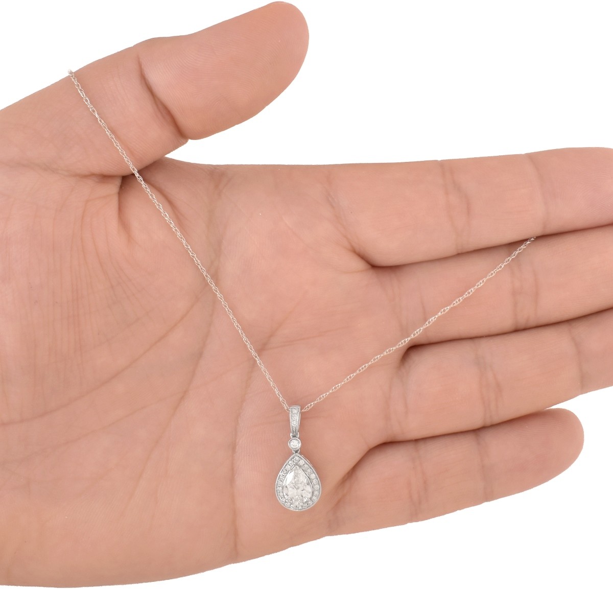 Diamond and 14K Pendant Necklace