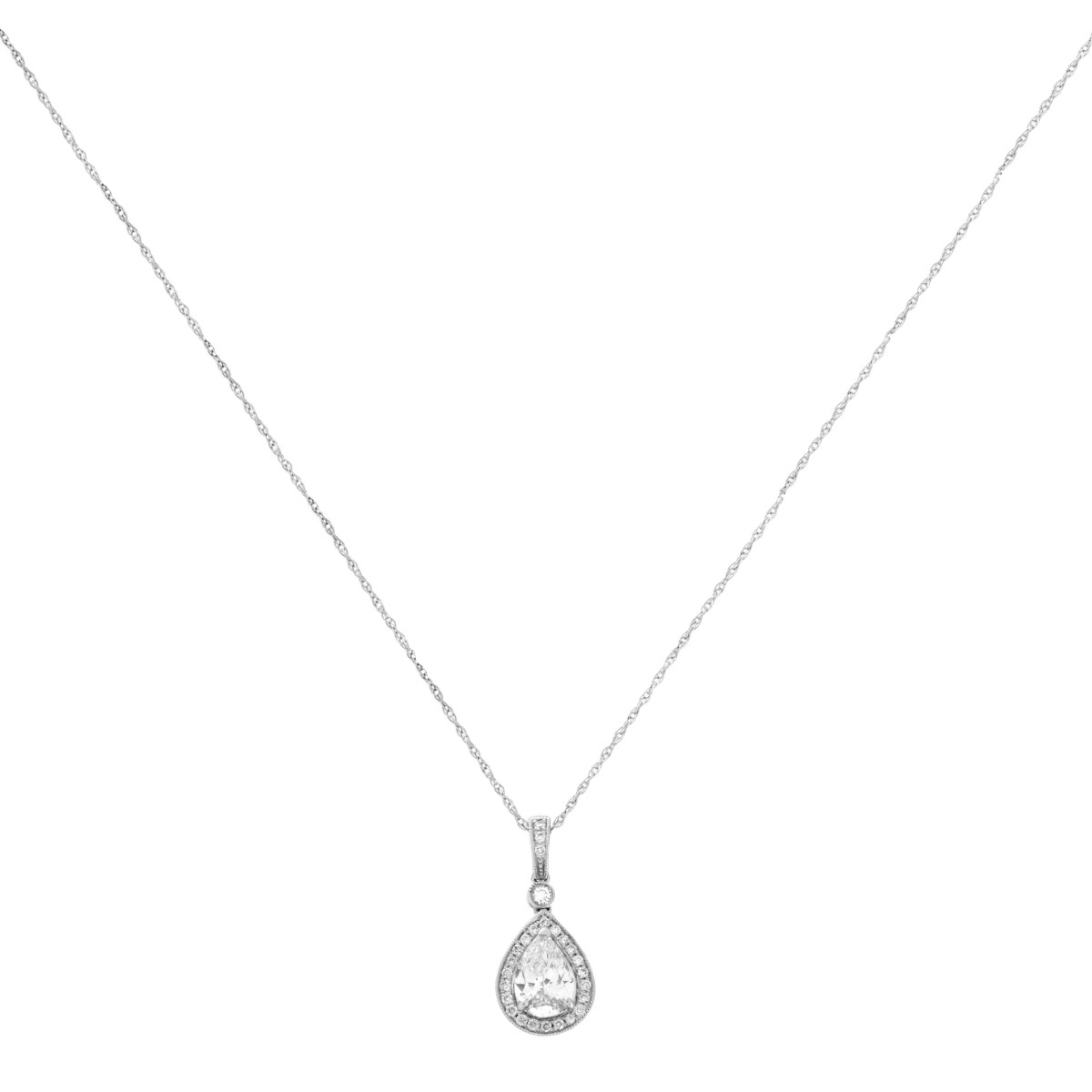 Diamond and 14K Pendant Necklace