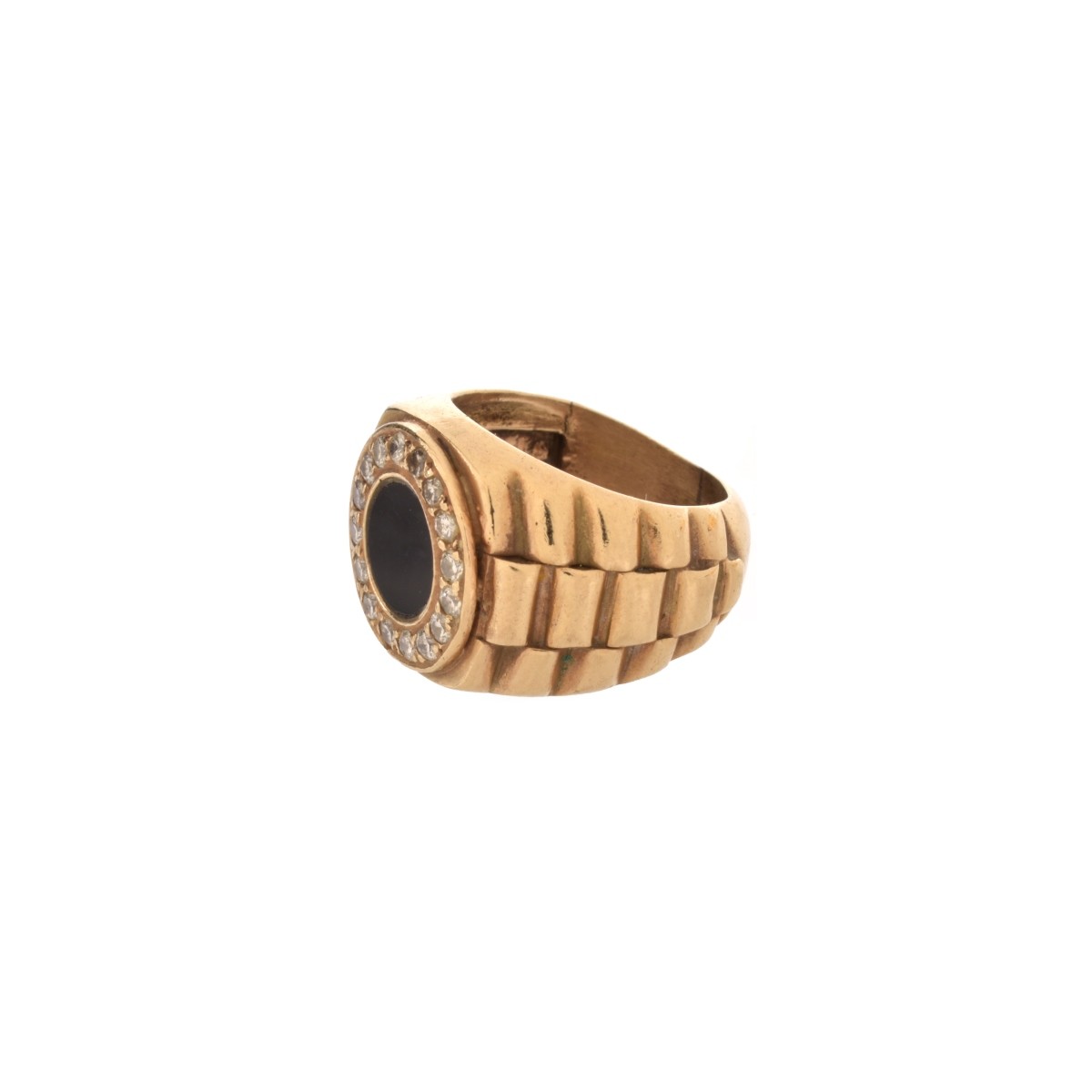 Onyx, Diamond and 14K Ring