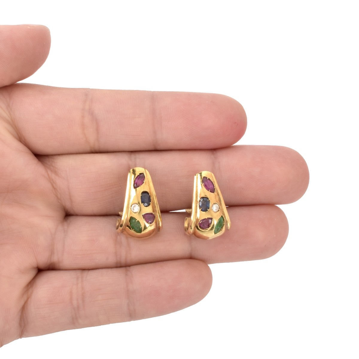 Gemstone and 14K Earrings