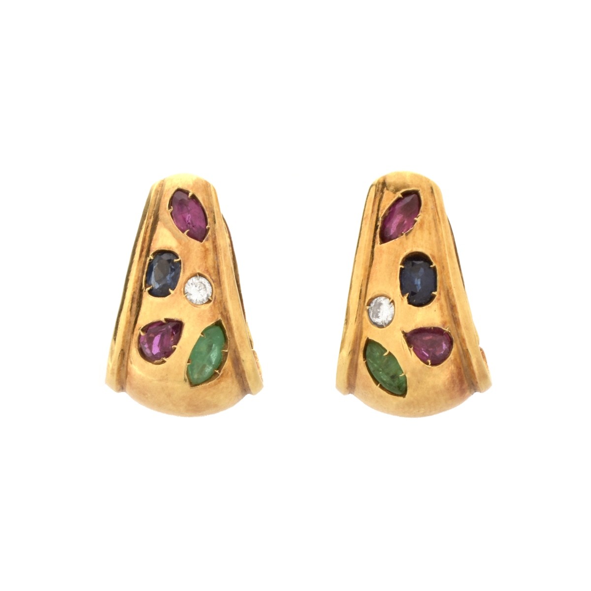 Gemstone and 14K Earrings