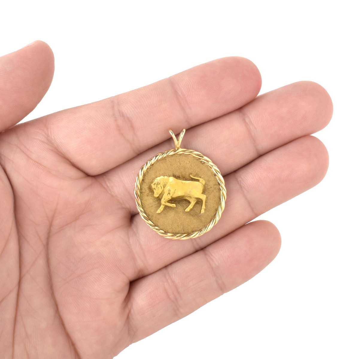 14K Taurus Pendant