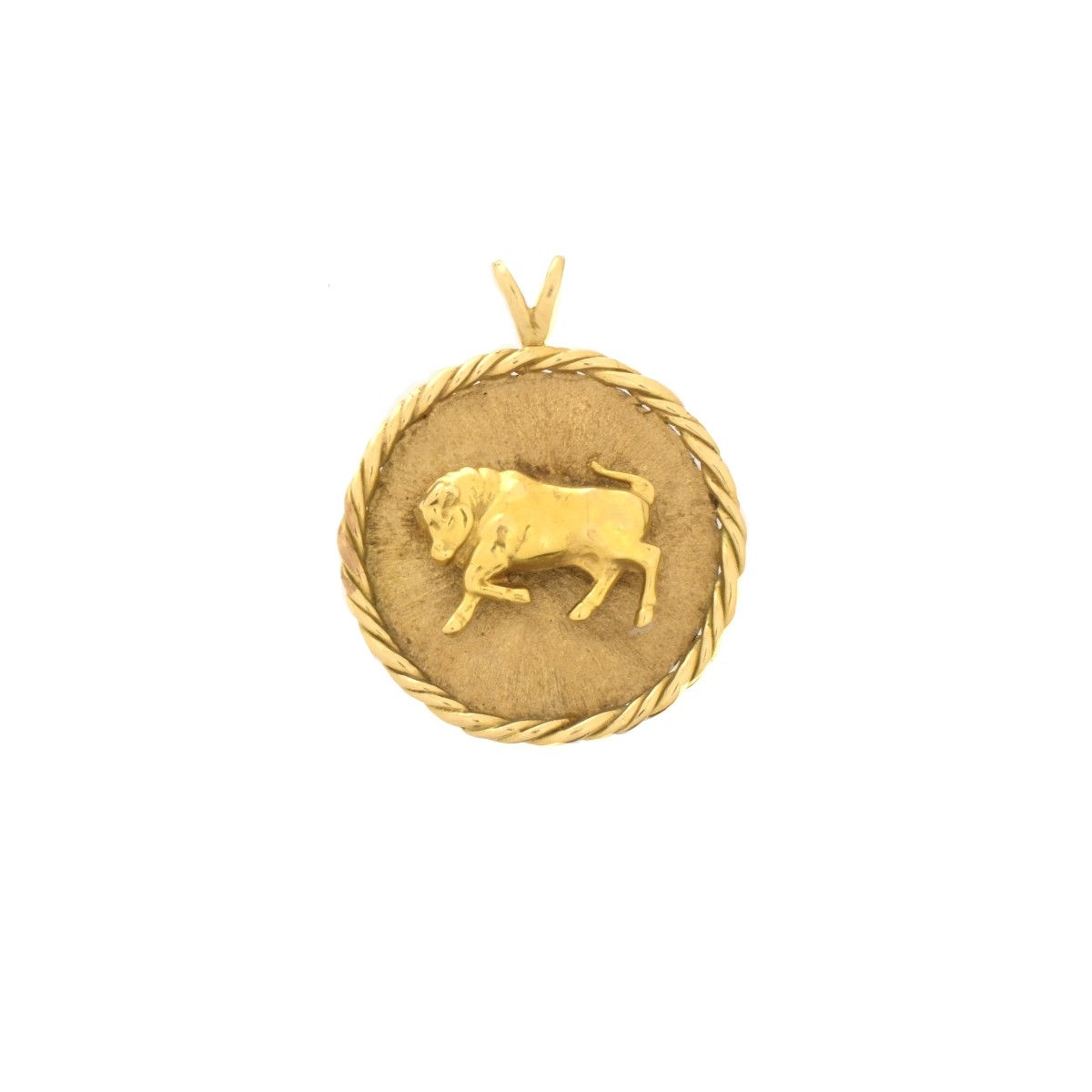 14K Taurus Pendant