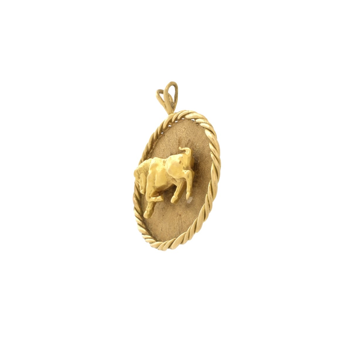 14K Taurus Pendant