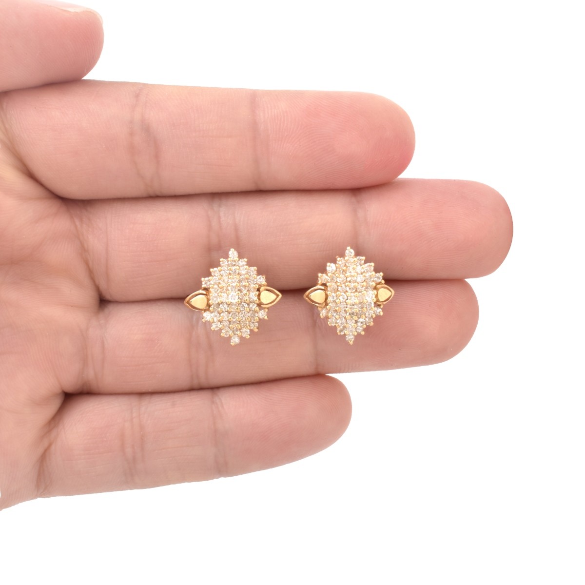 Diamond and 14K Earrings