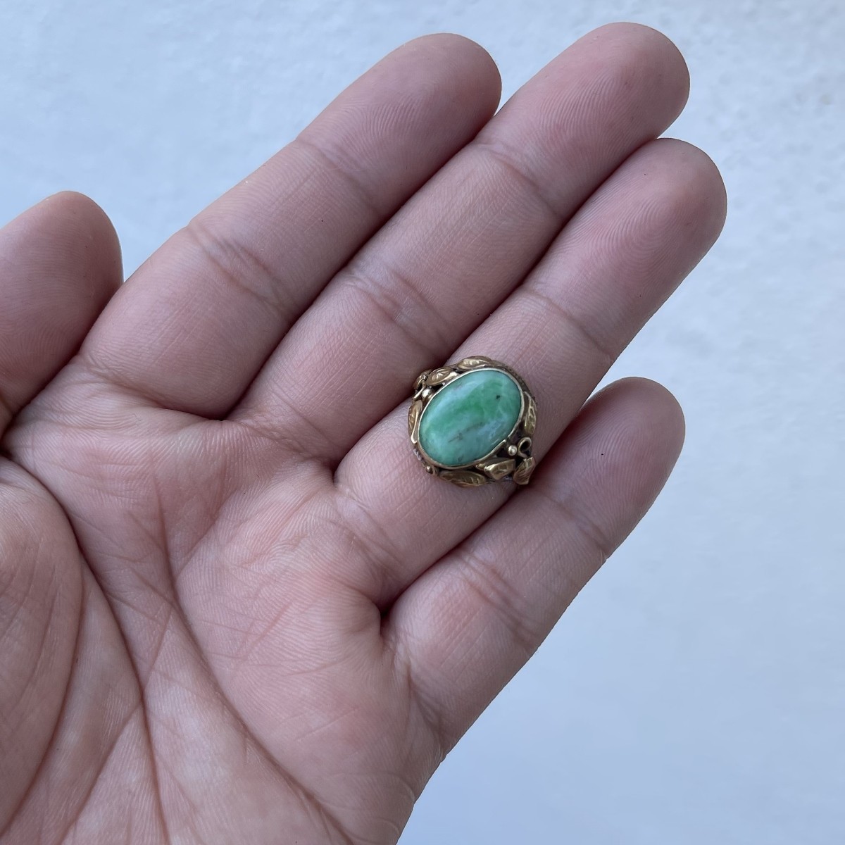 Jade and 14K Ring