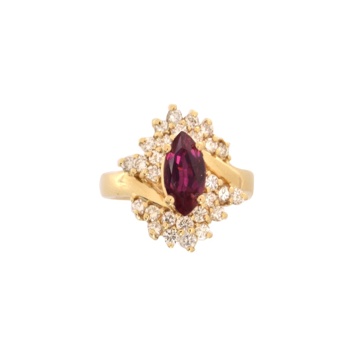 Ruby, Diamond and 14K Ring