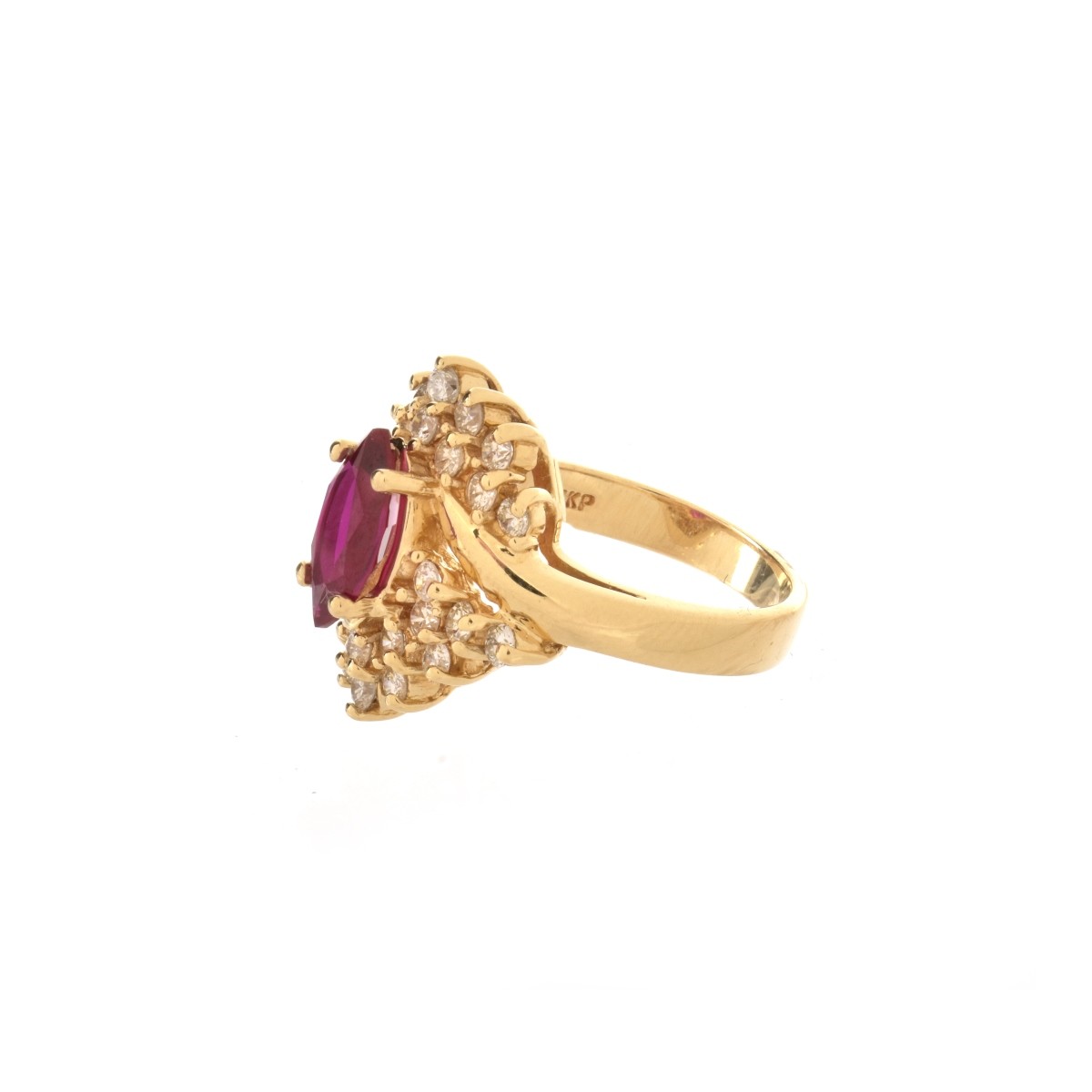 Ruby, Diamond and 14K Ring