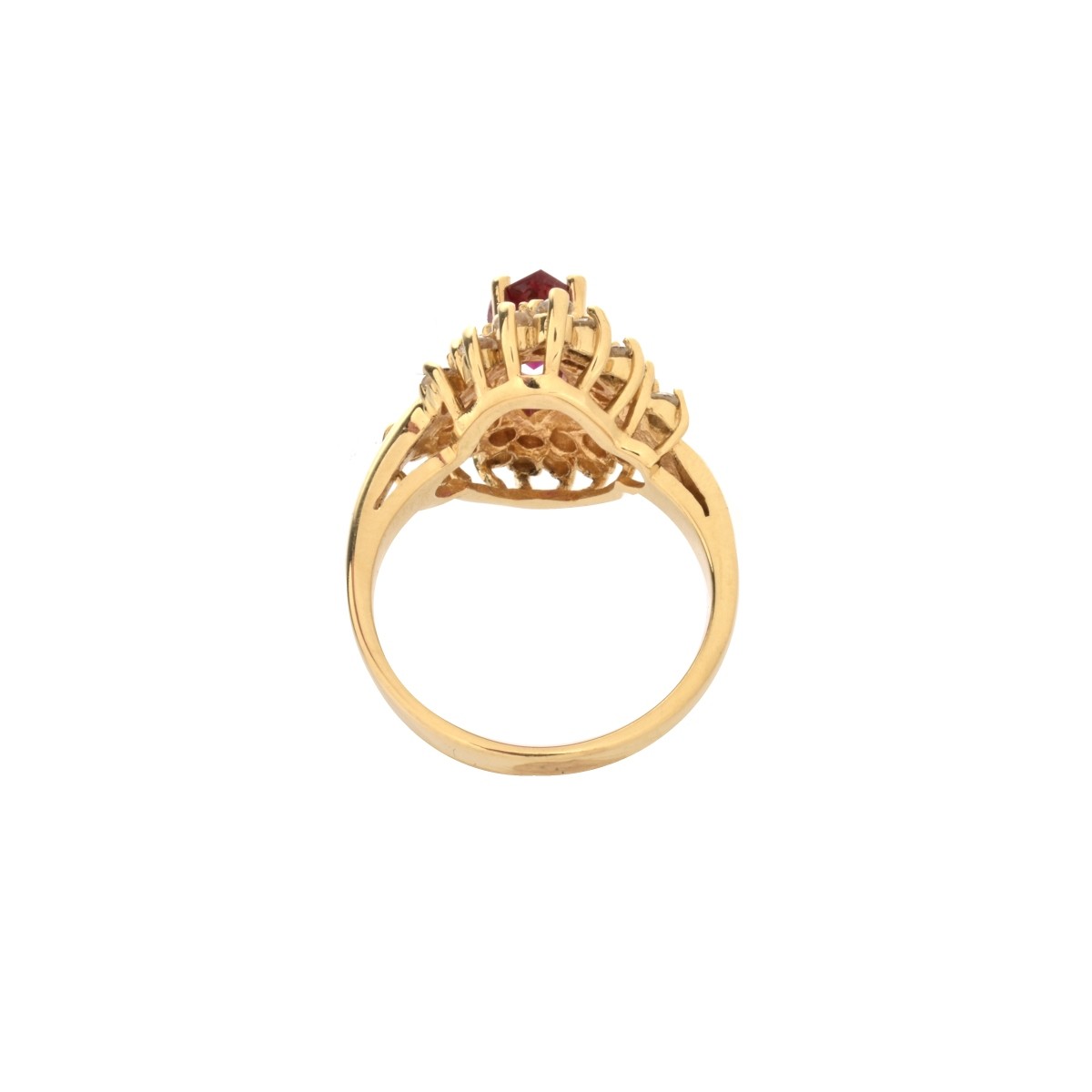 Ruby, Diamond and 14K Ring