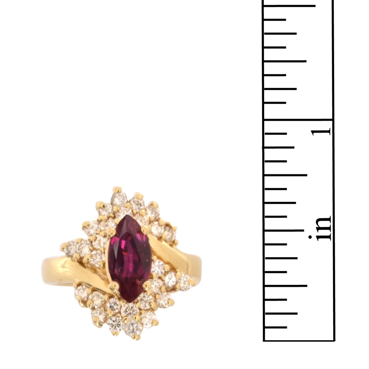 Ruby, Diamond and 14K Ring