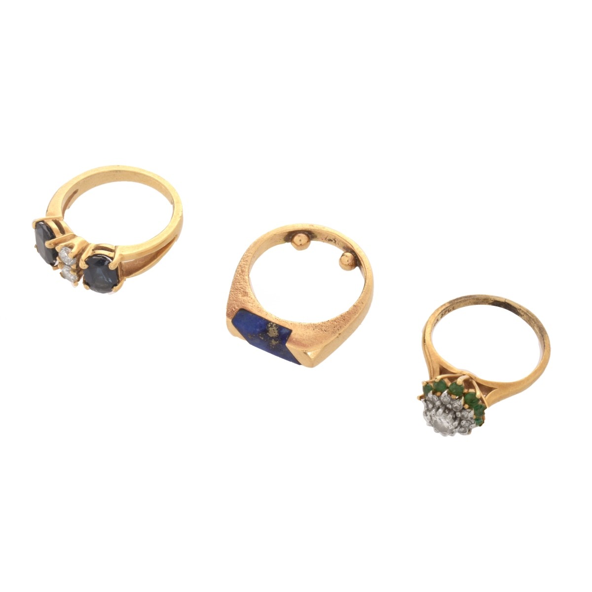 Gemstone and 14K Rings