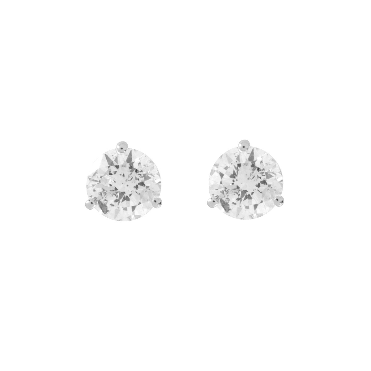 Diamond and 14K Ear Studs