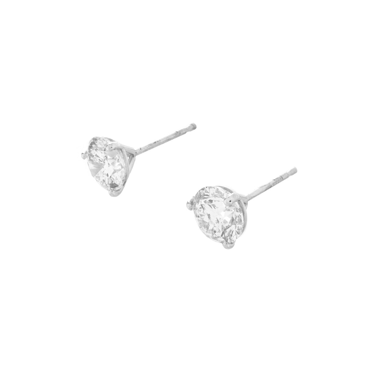 Diamond and 14K Ear Studs