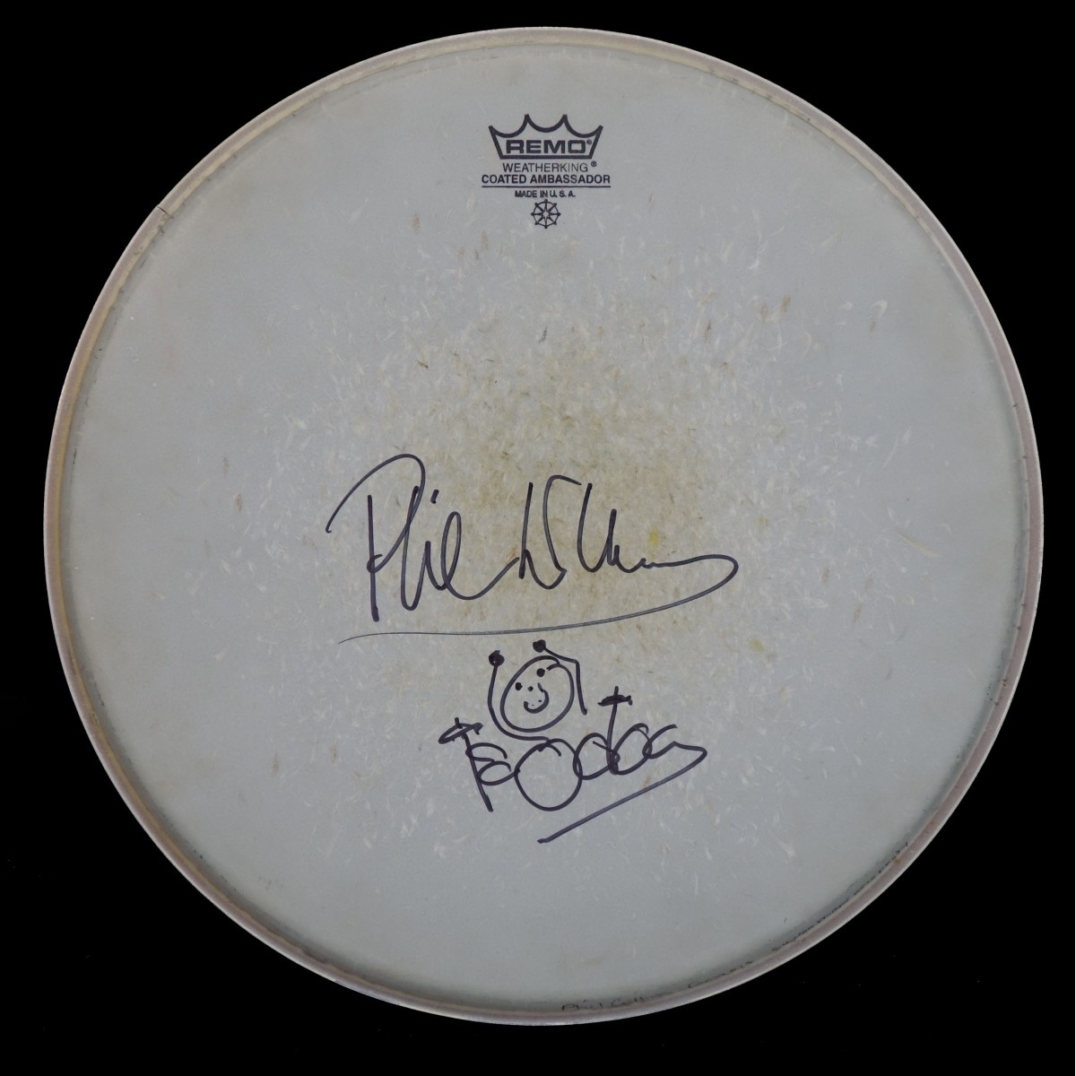 Phil Collins Autographed Drum Head