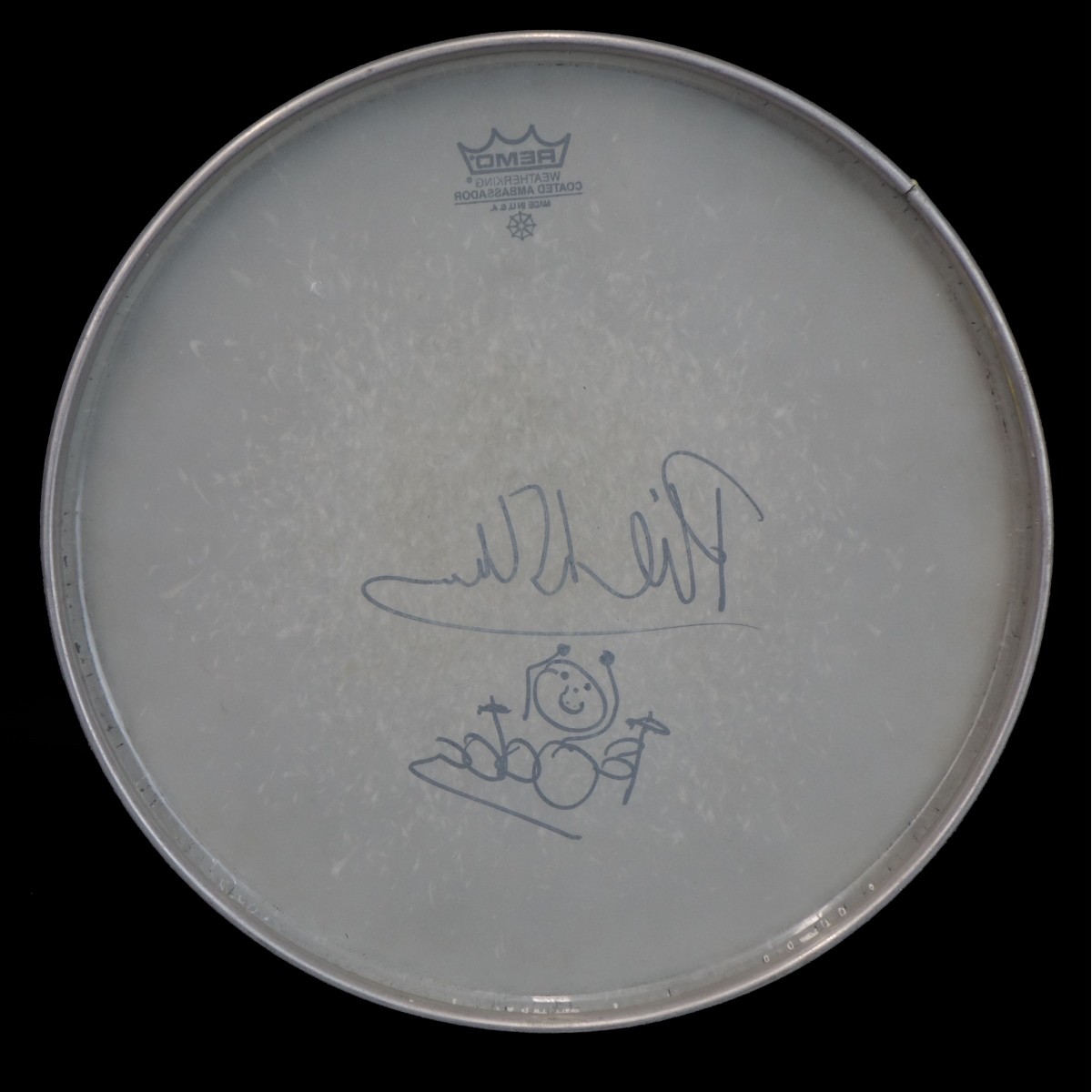 Phil Collins Autographed Drum Head