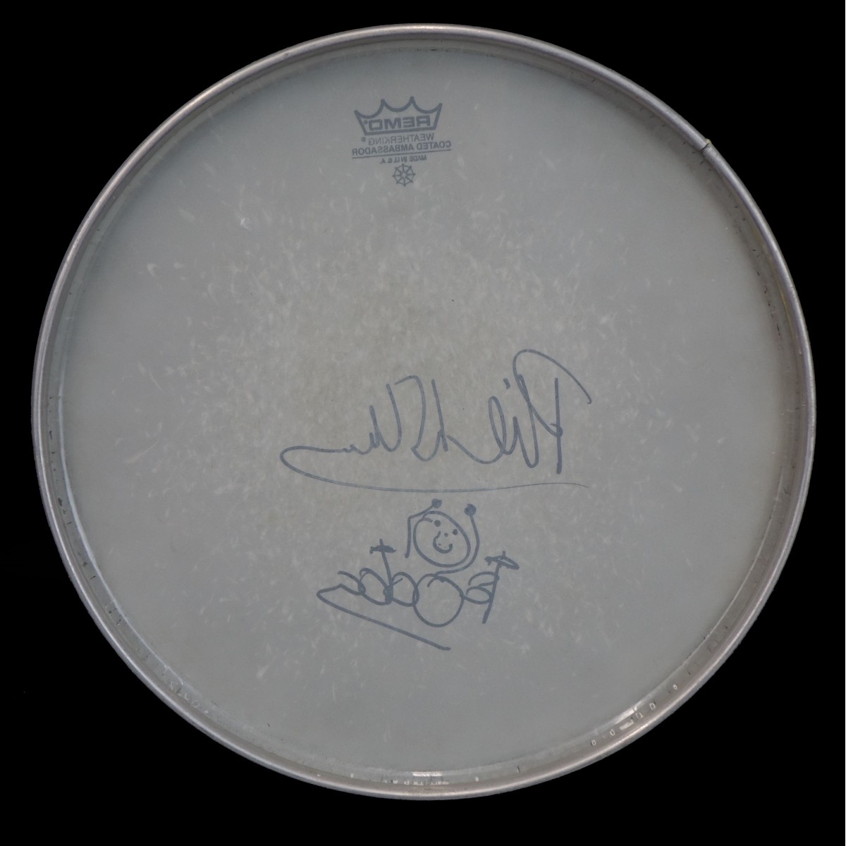 Phil Collins Autographed Drum Head