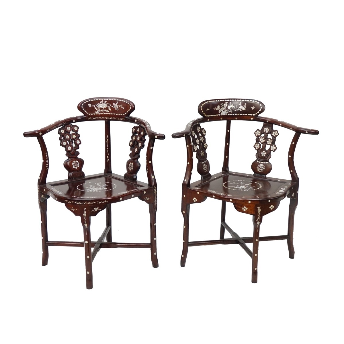 Pair of Chinese Corner Chairs