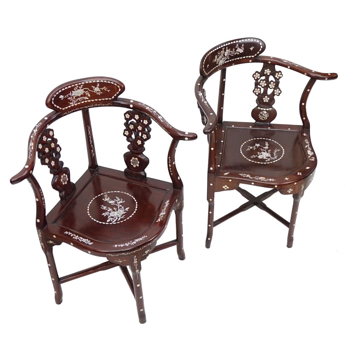 Pair of Chinese Corner Chairs