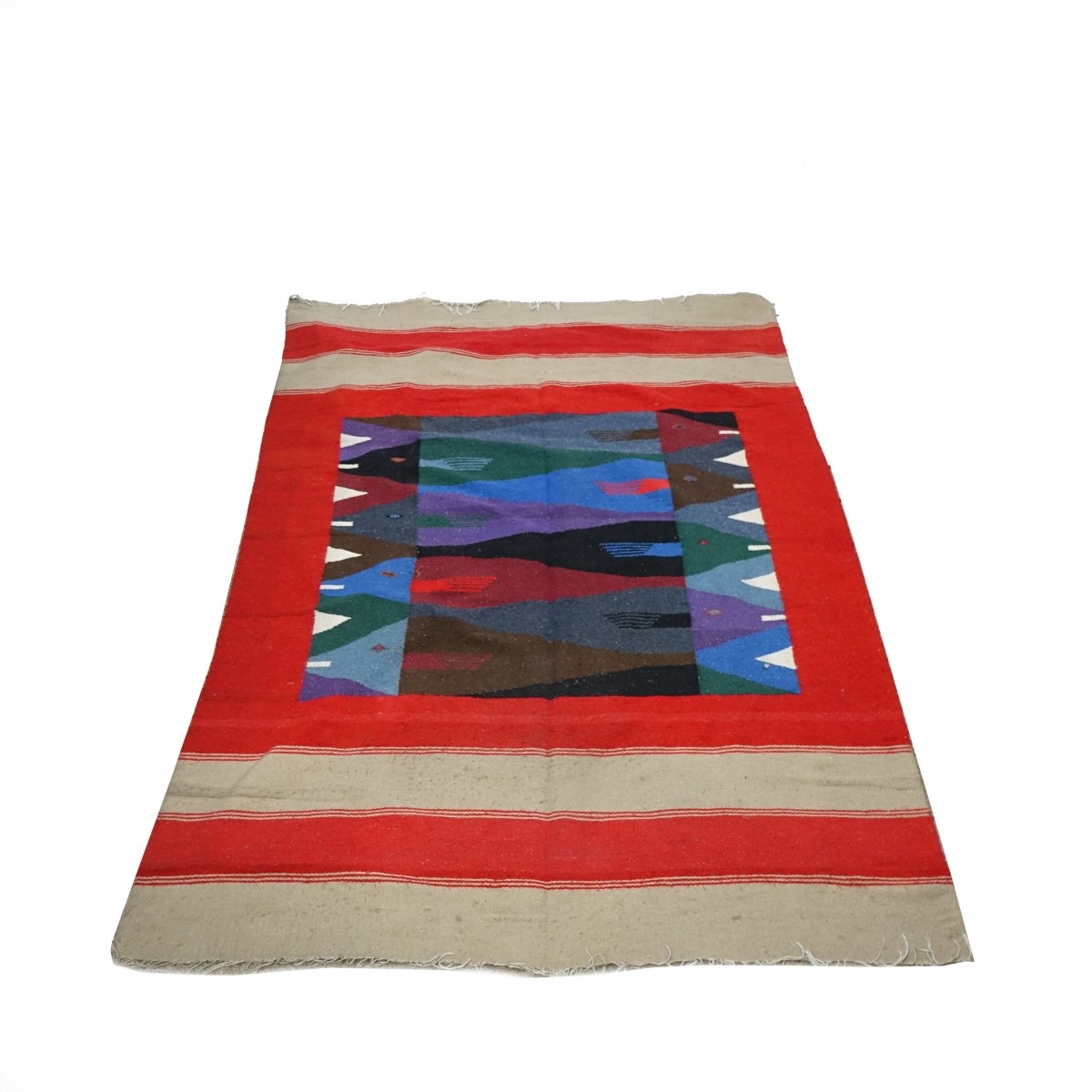 Mexican Tribal Wool Blanket/Rug