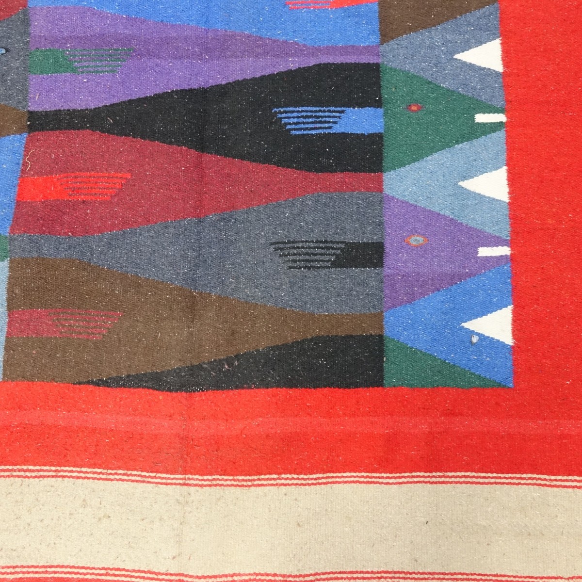Mexican Tribal Wool Blanket/Rug