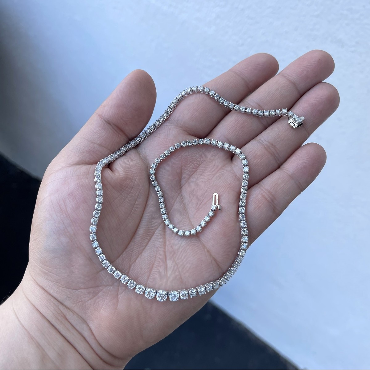 Diamond and 18K Riviera Necklace