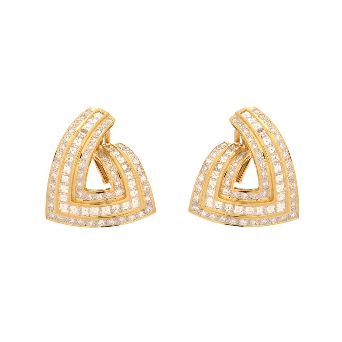 Diamond and 18K Earrings