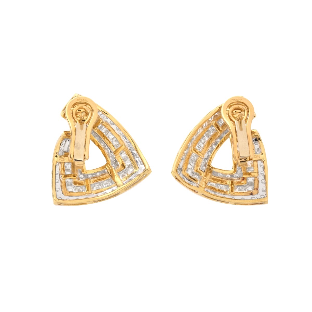 Diamond and 18K Earrings