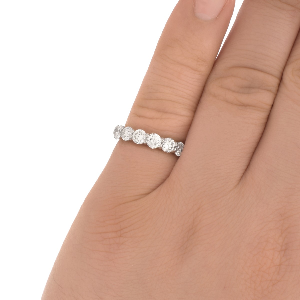 Diamond and Platinum Eternity Band