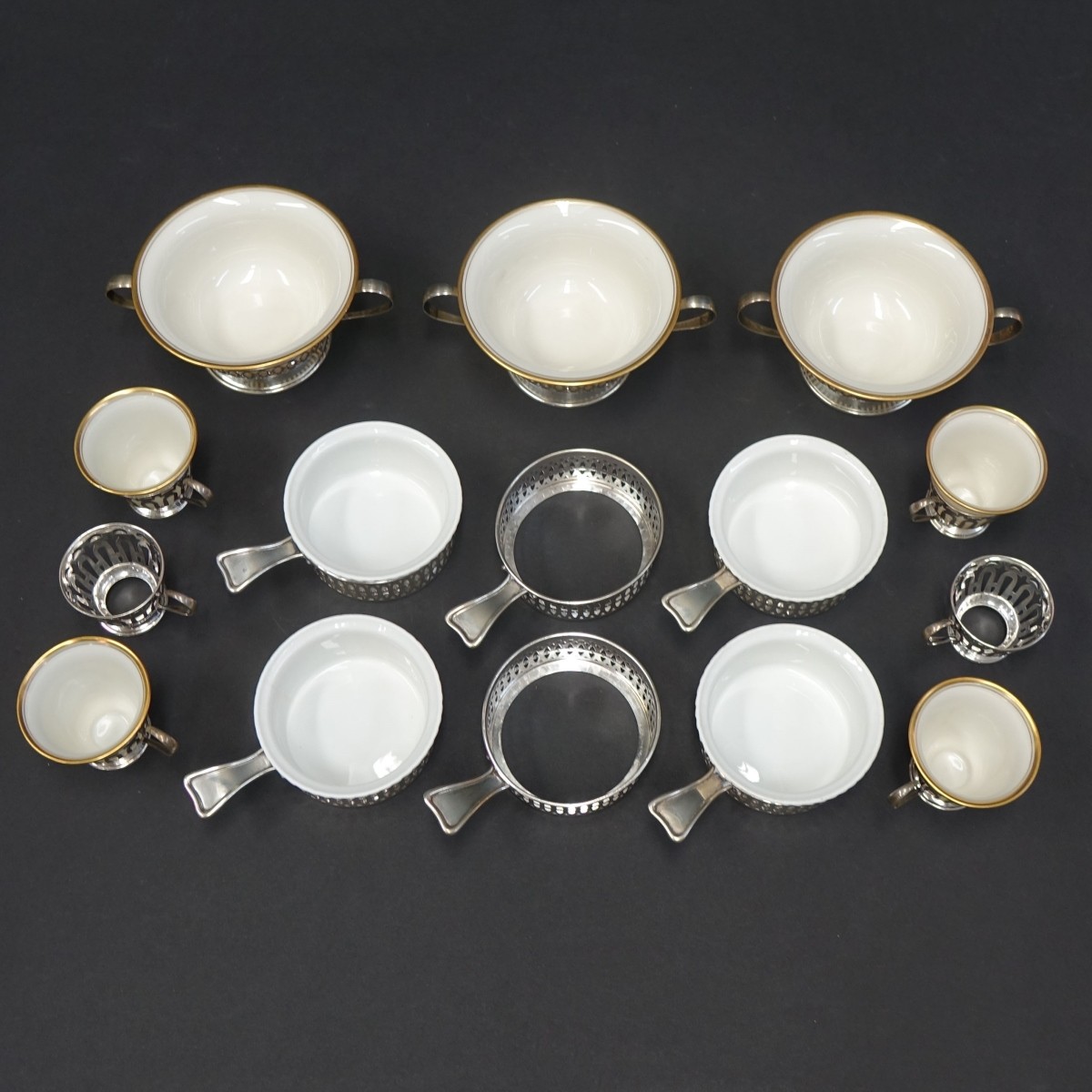 Tableware with Sterling Inserts