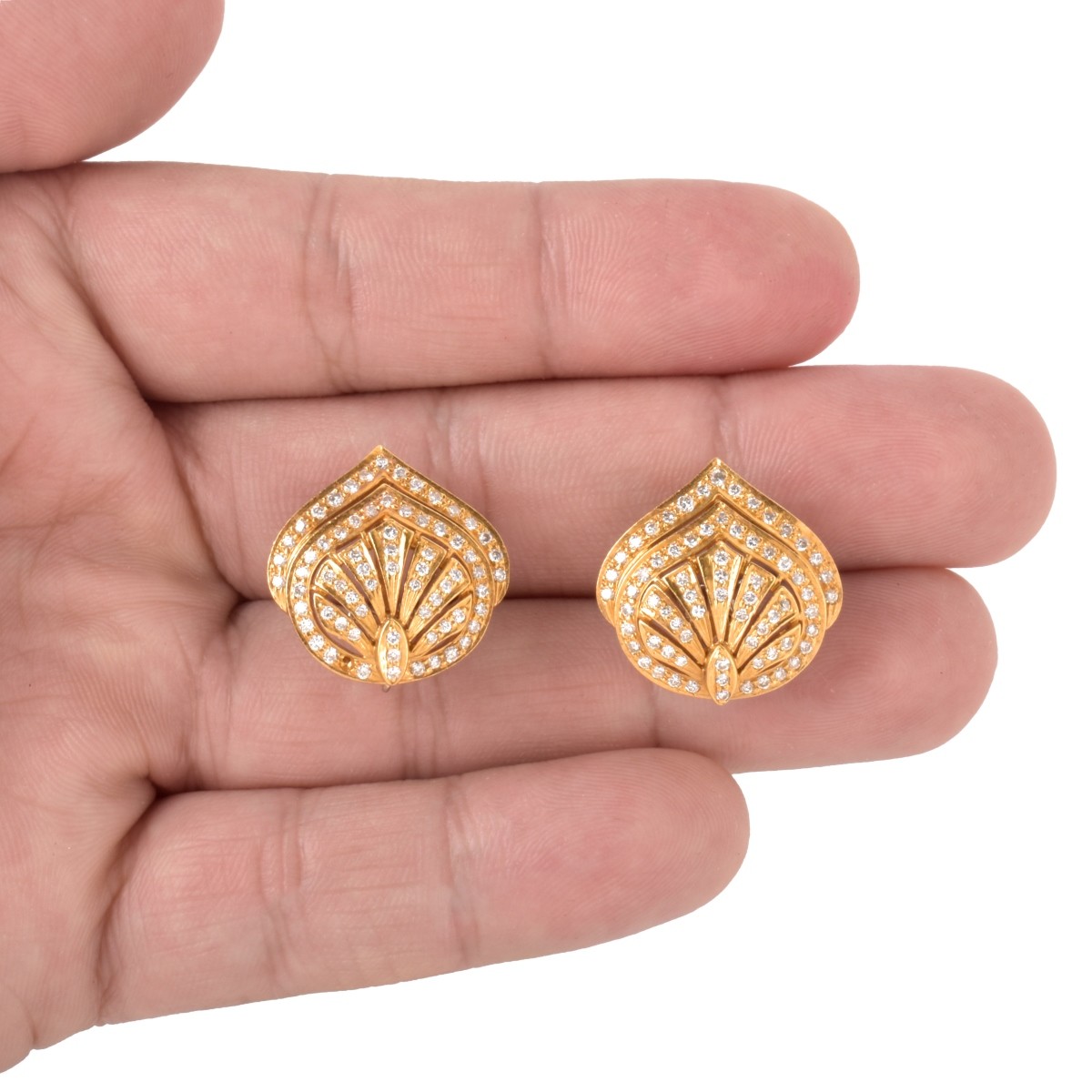 Diamond and 18K Earrings