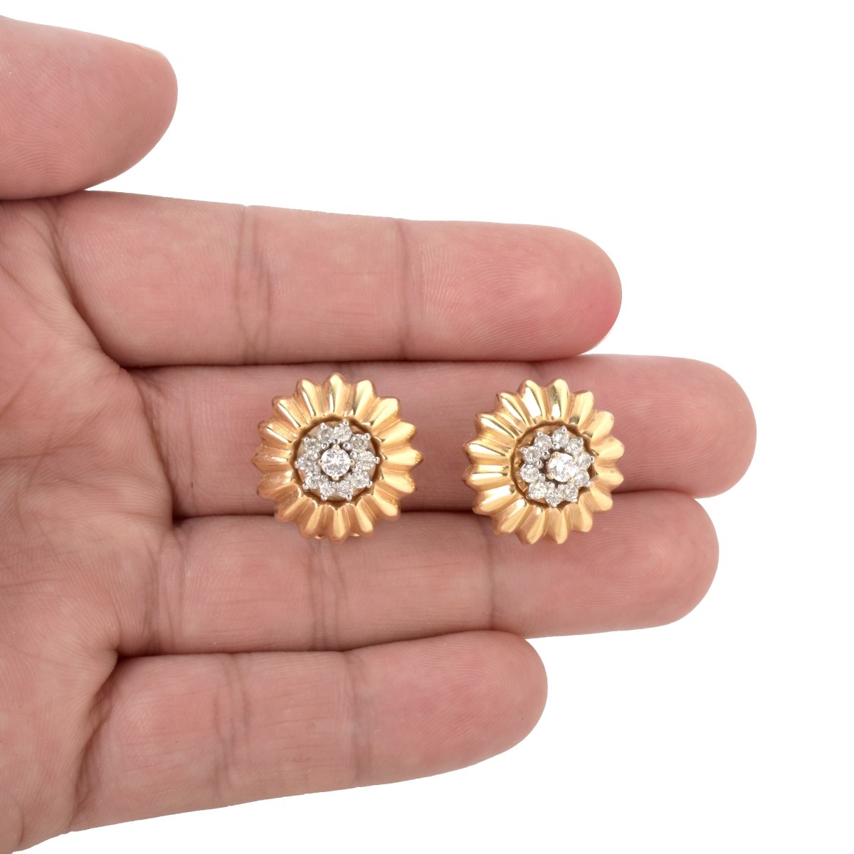 Diamond and 14K Earrings