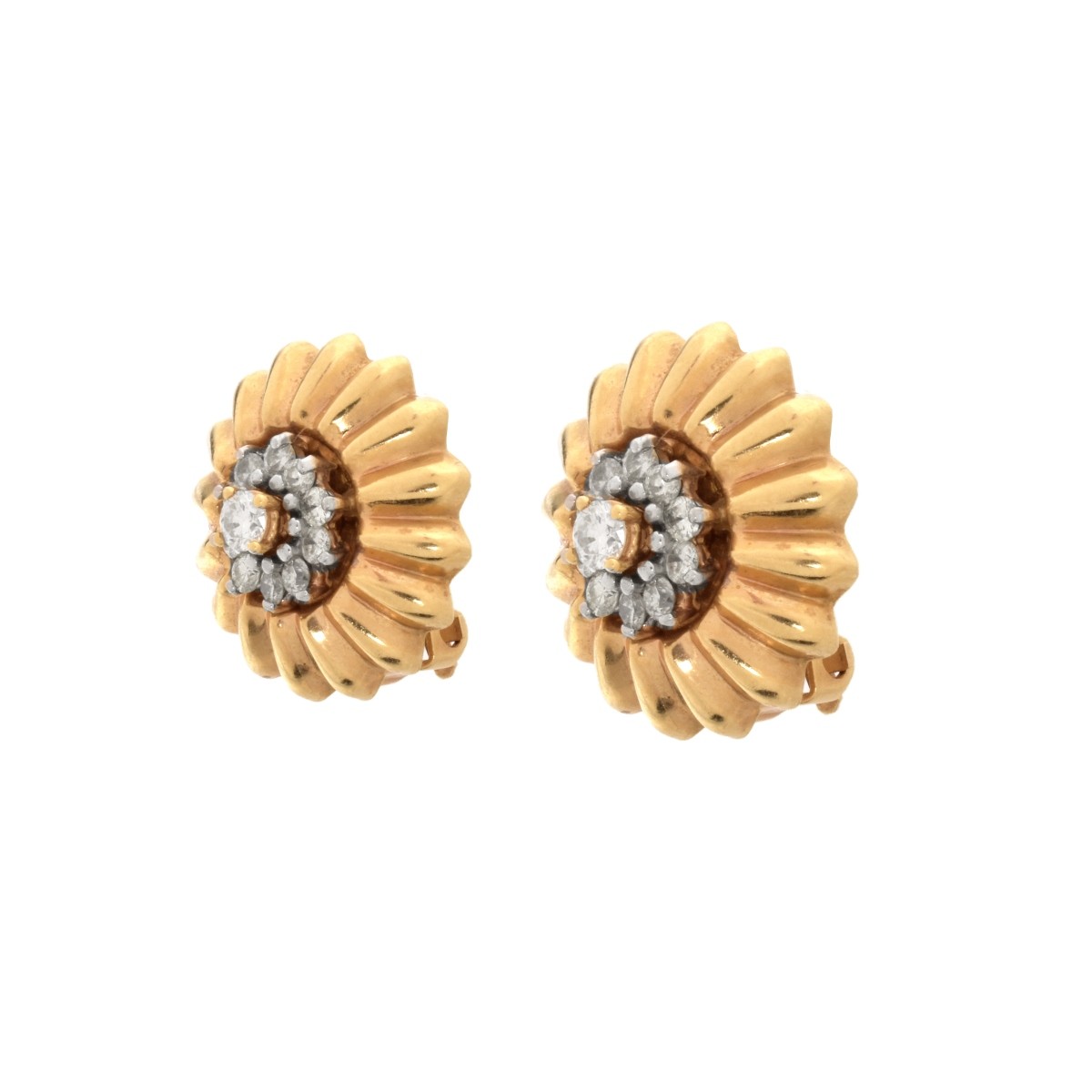 Diamond and 14K Earrings