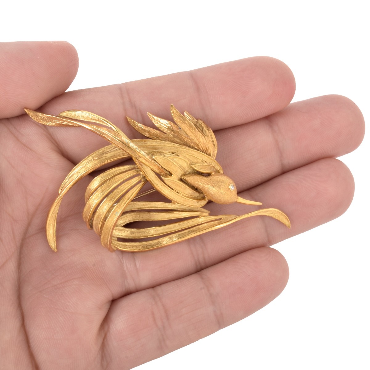 18K Bird Brooch