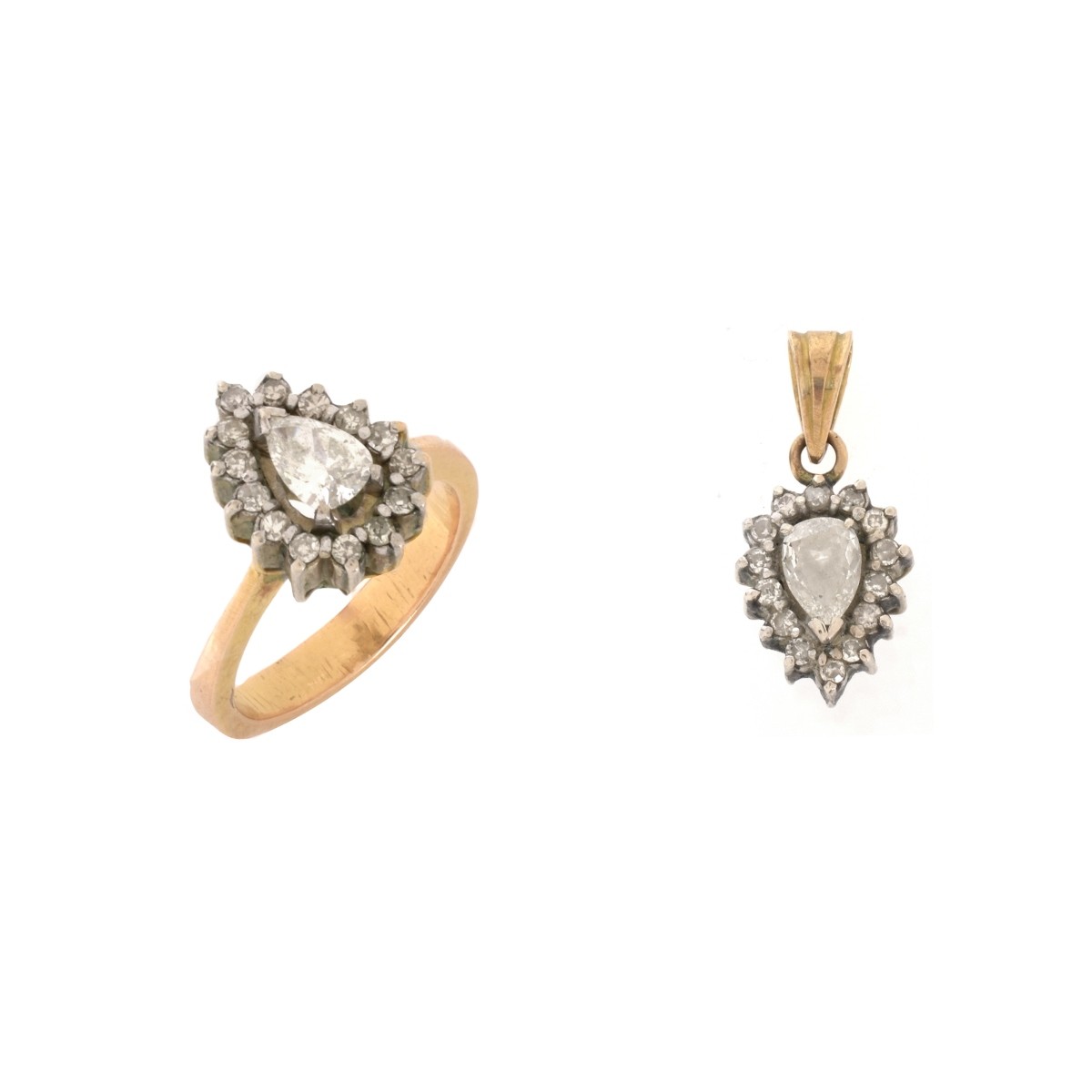 Diamond and 14K Ring and Pendant