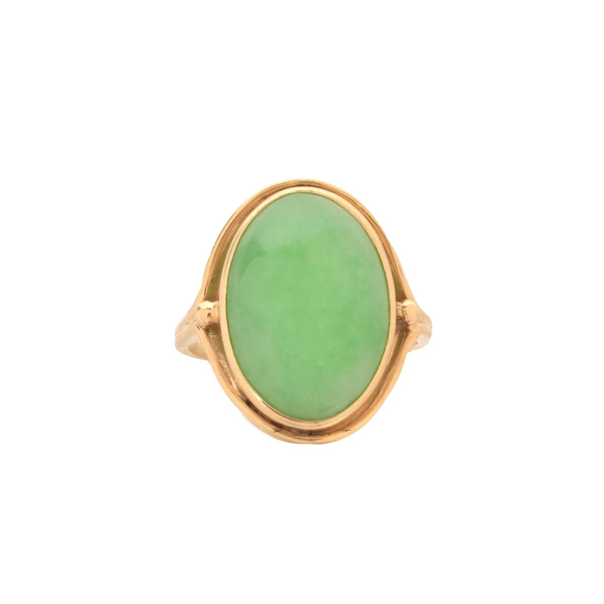 Jade and 14K Ring