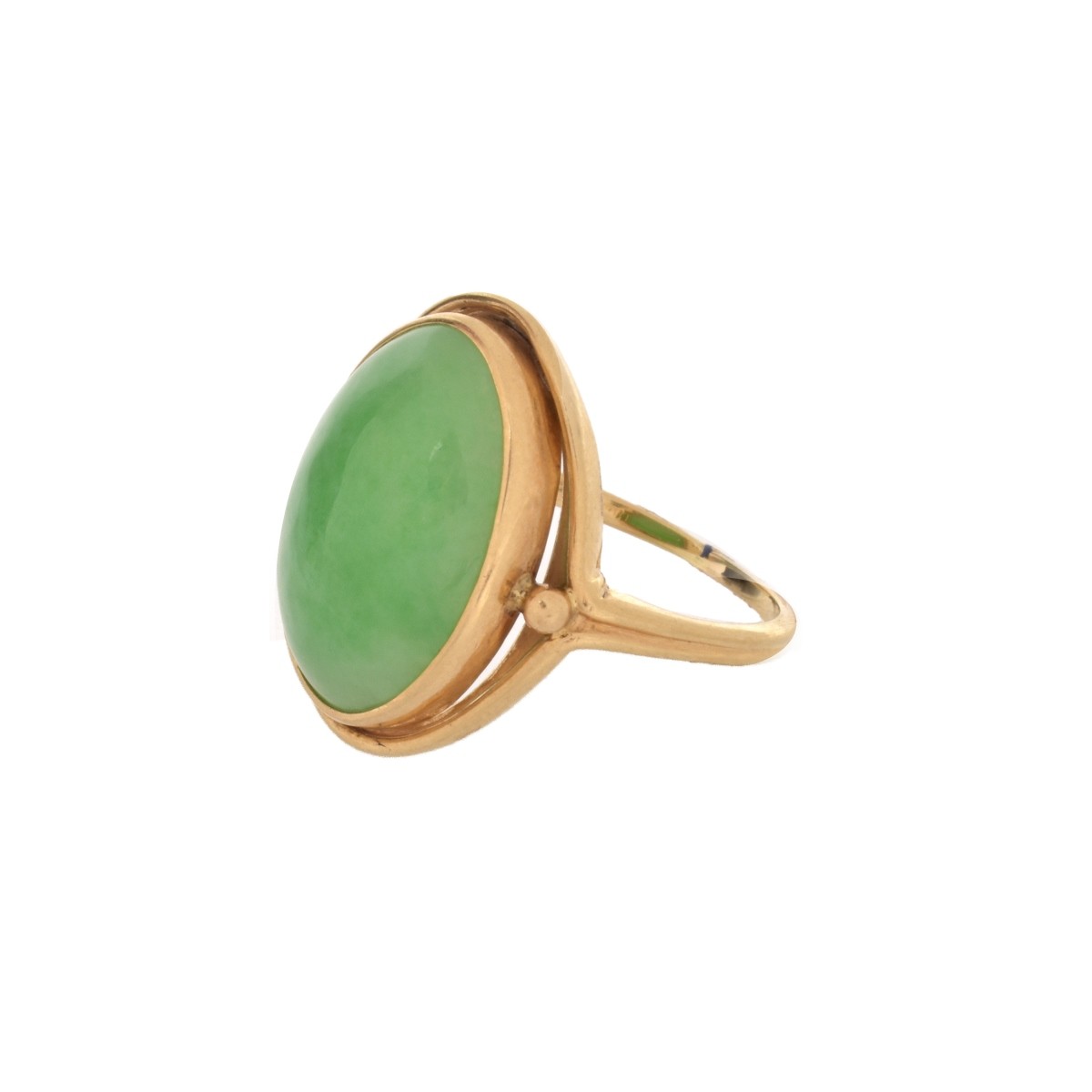 Jade and 14K Ring