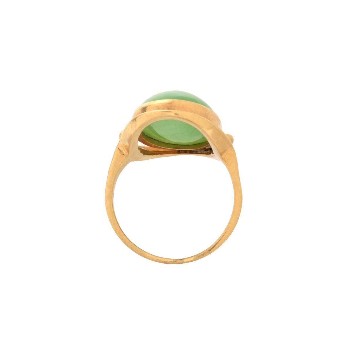 Jade and 14K Ring