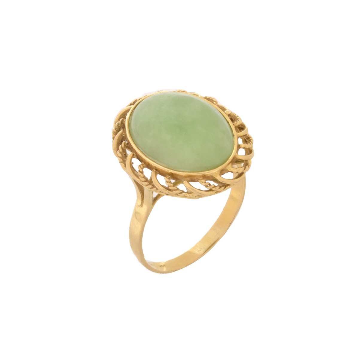 Jade and 14K Ring