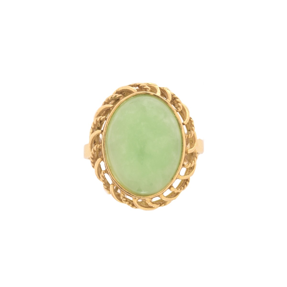 Jade and 14K Ring