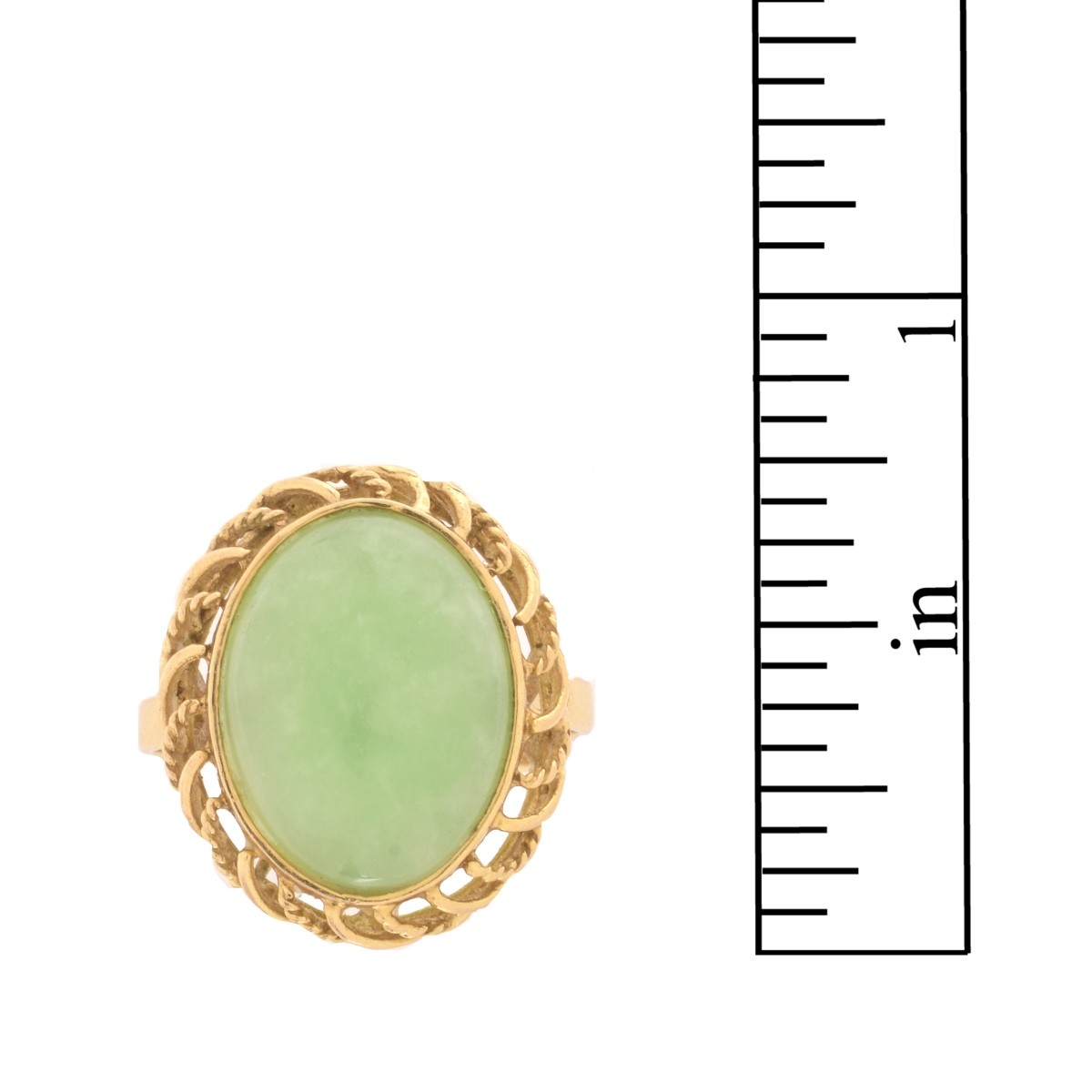 Jade and 14K Ring